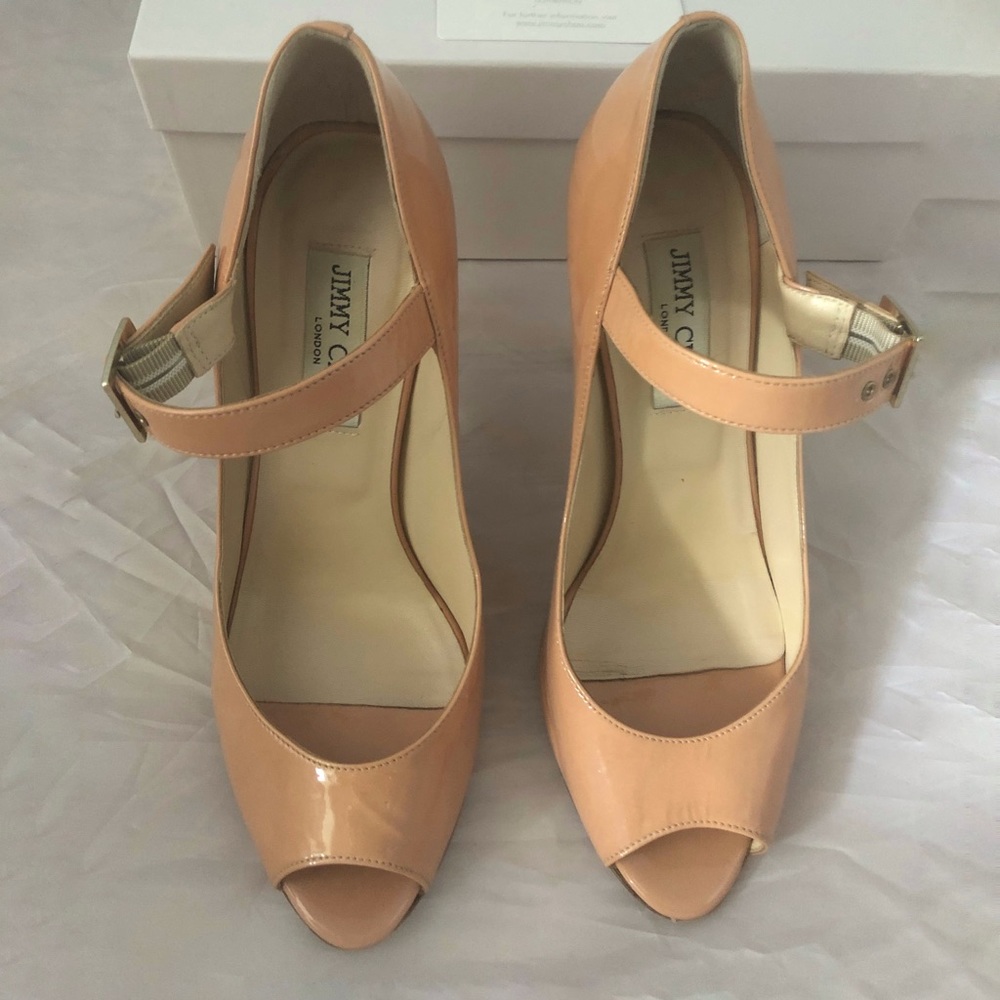 Jimmy Choo peep toe Mary Jane pumps size 39